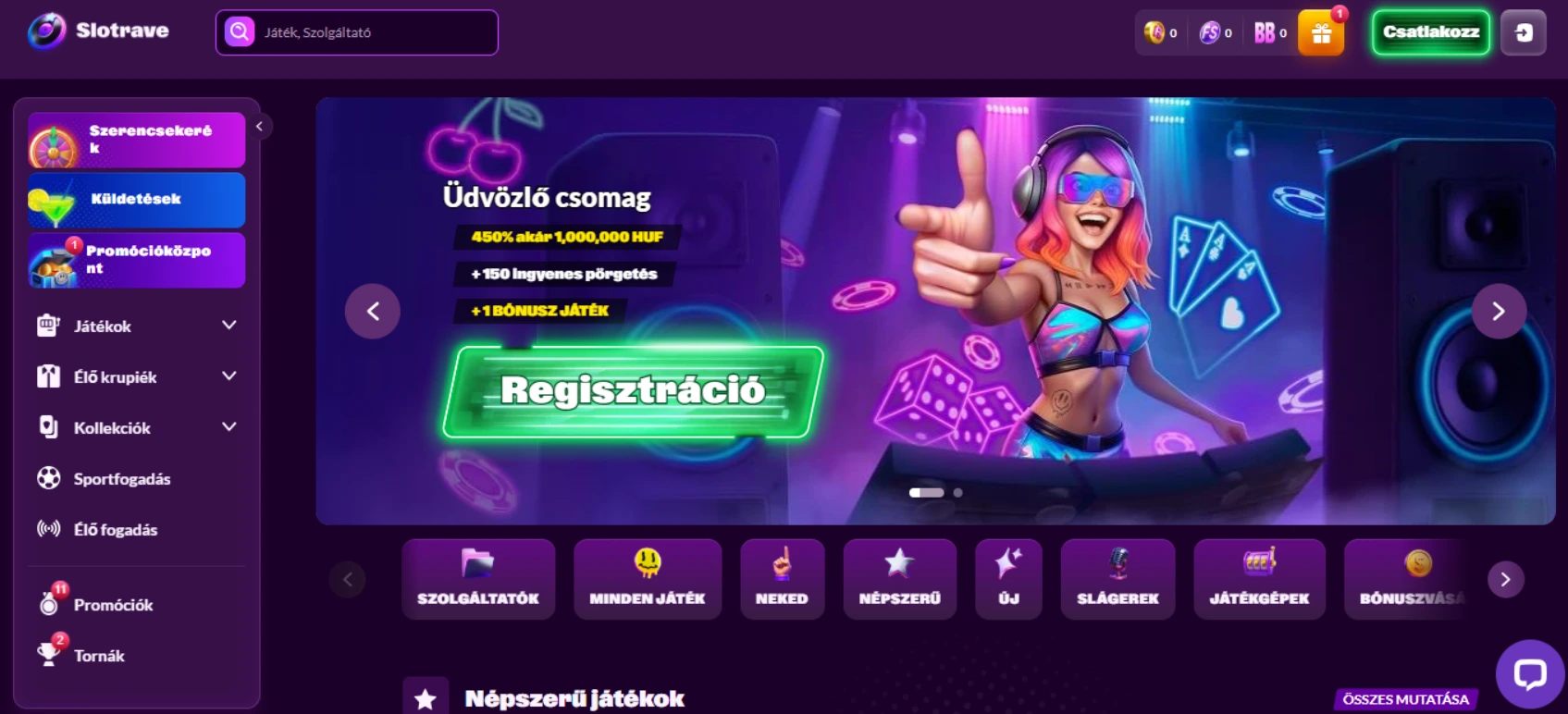 Slotrave Casino Screen